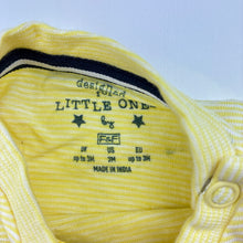 Load image into Gallery viewer, Boys F&amp;F, yellow cotton t-shirt / top, dog, EUC, size 000,  