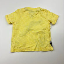 Load image into Gallery viewer, Boys F&amp;F, yellow cotton t-shirt / top, dog, EUC, size 000,  