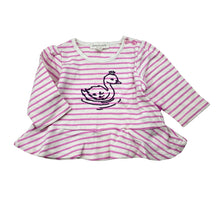 Load image into Gallery viewer, Girls Pumpkin Patch, soft cotton long sleeve top,swan, EUC, size 00,  