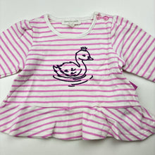Load image into Gallery viewer, Girls Pumpkin Patch, soft cotton long sleeve top,swan, EUC, size 00,  