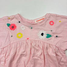 Load image into Gallery viewer, Girls Country Road, pink cotton top,embroidered flowers, EUC, size 000,  