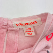 Load image into Gallery viewer, Girls Country Road, pink cotton top,embroidered flowers, EUC, size 000,  
