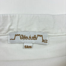 Load image into Gallery viewer, Girls Chateau De Sable, white corduroy cotton skirt, adjustable, EUC, size 6,  