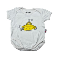 Load image into Gallery viewer, Unisex Monsters Baby, white bodysuit / romper, submarine, FUC, size 00,  