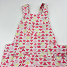 Load image into Gallery viewer, Girls Sprout, cotton overalls dress / pinafore, GUC, size 0, L: 38cm