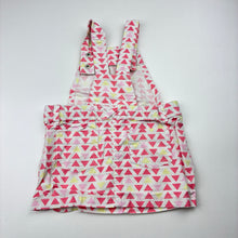 Load image into Gallery viewer, Girls Sprout, cotton overalls dress / pinafore, GUC, size 0, L: 38cm