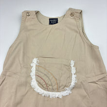 Load image into Gallery viewer, Girls Happy Kids, beige cotton casual dress, GUC, size 4, L: 48cm