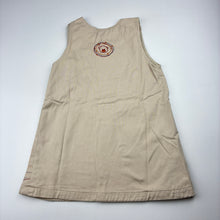Load image into Gallery viewer, Girls Happy Kids, beige cotton casual dress, GUC, size 4, L: 48cm