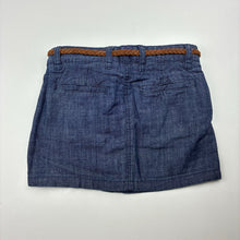 Load image into Gallery viewer, Girls H&amp;M, lightweight denim skirt, adjustable, L: 22.5cm, EUC, size 4,  