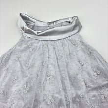 Load image into Gallery viewer, Girls Target, silver embroidered tulle party dress, EUC, size 2, L: 45cm
