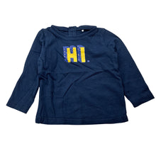 Load image into Gallery viewer, Boys BESTies, navy cotton long sleeve t-shirt / top, GUC, size 00,  
