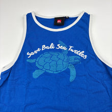 Load image into Gallery viewer, Boys Quiksilver, blue cotton singlet / tank top, turtle, GUC, size 4,  