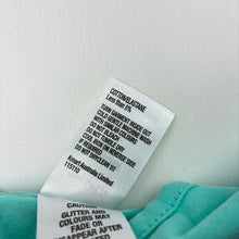 Load image into Gallery viewer, Girls Tiny Little Wonders, aqua singlet top, flamingo, EUC, size 0000,  