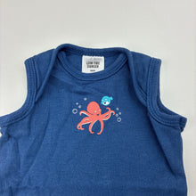 Load image into Gallery viewer, Unisex Target, blue cotton bodysuit / romper,octopus, EUC, size 0000,  