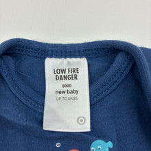 Load image into Gallery viewer, Unisex Target, blue cotton bodysuit / romper,octopus, EUC, size 0000,  