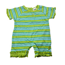 Load image into Gallery viewer, Girls Little Pumpkins, vintage striped soft cotton romper, GUC, size 000,  