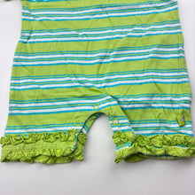 Load image into Gallery viewer, Girls Little Pumpkins, vintage striped soft cotton romper, GUC, size 000,  