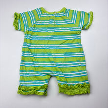 Load image into Gallery viewer, Girls Little Pumpkins, vintage striped soft cotton romper, GUC, size 000,  