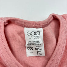 Load image into Gallery viewer, Girls Gaia, pink terry organic cotton top, EUC, size 000,  