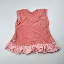 Load image into Gallery viewer, Girls Gaia, pink terry organic cotton top, EUC, size 000,  