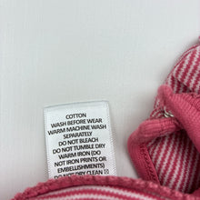 Load image into Gallery viewer, Girls Target, pink stripe cotton bodysuit / romper, EUC, size 000,  