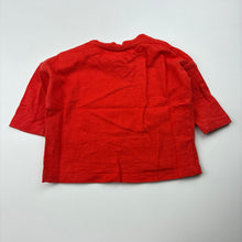 Load image into Gallery viewer, Boys Seed Baby, red cotton long sleeve t-shirt / top, GUC, size 000,  