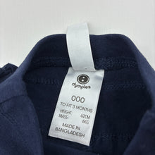 Load image into Gallery viewer, Girls Dymples, navy ruffle leggings / bottoms, EUC, size 000,  