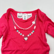 Load image into Gallery viewer, Girls Carter's, pink cotton bodysuit / romper, GUC, size 000,  