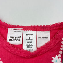 Load image into Gallery viewer, Girls Carter's, pink cotton bodysuit / romper, GUC, size 000,  