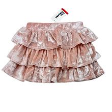Load image into Gallery viewer, Girls Epic Threads, tiered velour silver pink skirt, elasticated, NEW, size 2,  