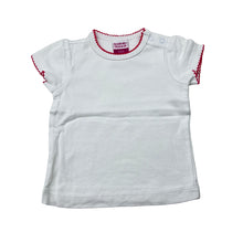 Load image into Gallery viewer, Girls H+T, white cotton t-shirt / top, GUC, size 000,  