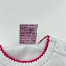 Load image into Gallery viewer, Girls H+T, white cotton t-shirt / top, GUC, size 000,  