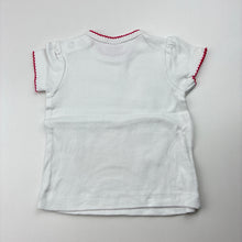 Load image into Gallery viewer, Girls H+T, white cotton t-shirt / top, GUC, size 000,  