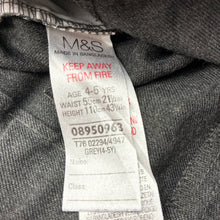 Load image into Gallery viewer, Boys M&amp;S, grey school cargo shorts, adjustable, GUC, size 4-5,  