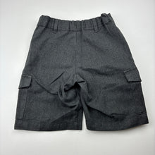 Load image into Gallery viewer, Boys M&amp;S, grey school cargo shorts, adjustable, GUC, size 4-5,  
