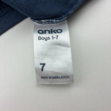 Load image into Gallery viewer, Boys Anko, blue cotton t-shirt / top, wash fade, FUC, size 7,  