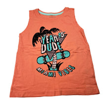 Load image into Gallery viewer, Boys Favourites, orange cotton singlet / tank top, skate, FUC, size 5,  