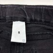 Load image into Gallery viewer, Girls Target, black stretch denim jeans, adjustable, Inside leg: 57cm, EUC, size 8,  