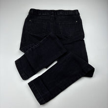 Load image into Gallery viewer, Girls Target, black stretch denim jeans, adjustable, Inside leg: 57cm, EUC, size 8,  