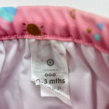 Load image into Gallery viewer, Girls Target, pink swim bottoms, rainbows, FUC, size 000,  
