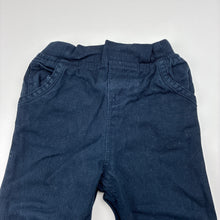 Load image into Gallery viewer, Boys Early Days, navy cotton pants, elasticated, GUC, size 0,  