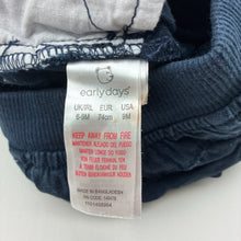 Load image into Gallery viewer, Boys Early Days, navy cotton pants, elasticated, GUC, size 0,  