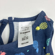 Load image into Gallery viewer, Girls Tiny Little Wonders, cotton casual dress, pineapples, FUC, size 1, L: 44cm