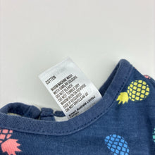 Load image into Gallery viewer, Girls Tiny Little Wonders, cotton casual dress, pineapples, FUC, size 1, L: 44cm