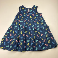 Load image into Gallery viewer, Girls Tiny Little Wonders, cotton casual dress, pineapples, FUC, size 1, L: 44cm