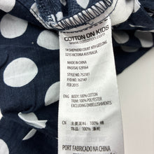 Load image into Gallery viewer, Girls Cotton On, navy &amp; white lightweight cotton jumpsuit, GUC, size 3,  
