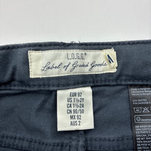 Load image into Gallery viewer, Girls H&amp;M, embroidered stretch denim pants,adjustable, Inside leg: 34cm, EUC, size 2,  