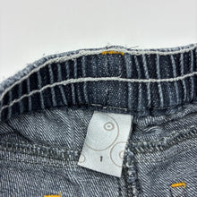 Load image into Gallery viewer, Boys Target, blue denim pants, elasticated,inside leg: 25 cm, GUC, size 1,  