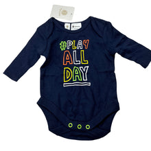 Load image into Gallery viewer, Unisex Dymples, navy cotton bodysuit / romper,play, NEW, size 0000,  