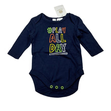 Load image into Gallery viewer, Unisex Dymples, navy cotton bodysuit / romper,play, NEW, size 000,  